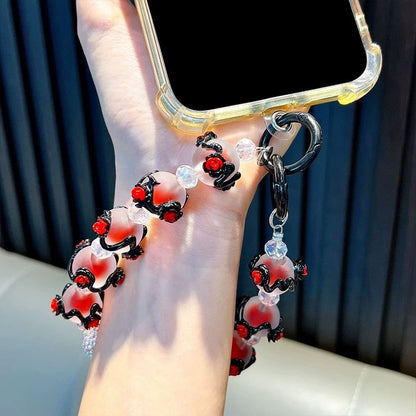 Bead Phone Strap Rose