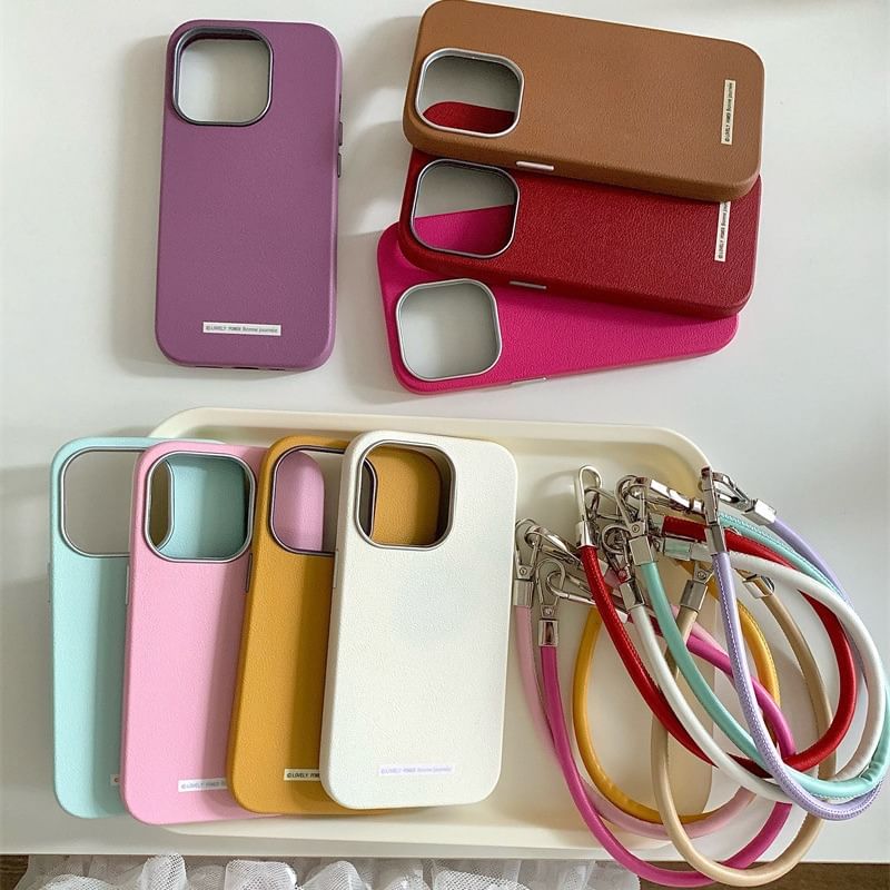 Plain Faux Phone Case Leather