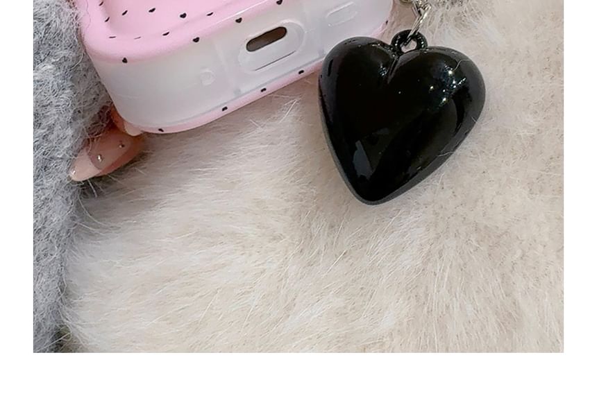 Dotted AirPods / Pro Earphone Case Skin / Heart Charm / Set