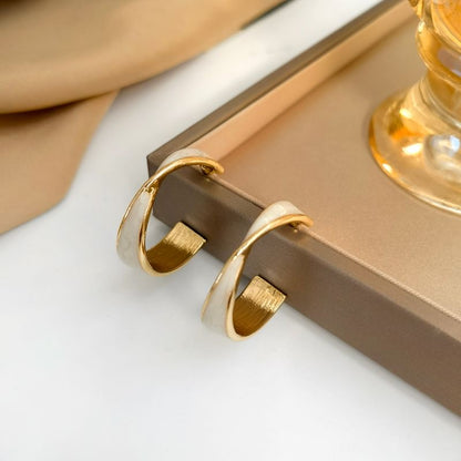 Open Galaxy Hoop Twisted Earring Alloy