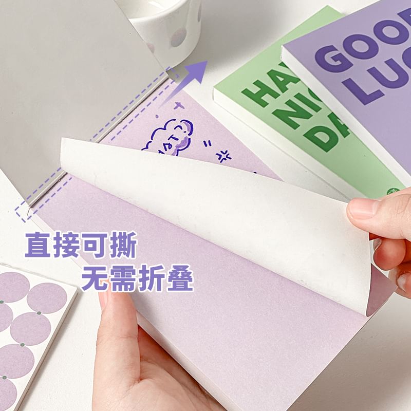 Lettering Memo Pad with Sticker