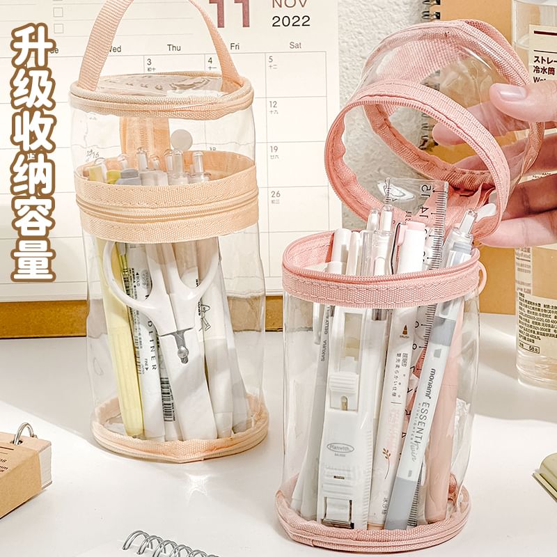 Transparent Standing Pencil Case / Pen / Set