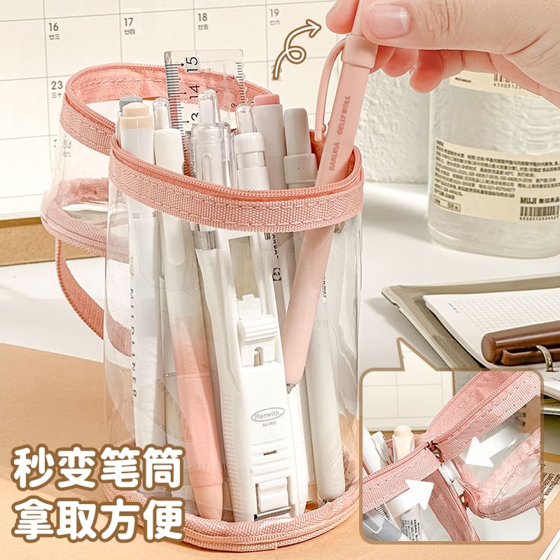 Transparent Standing Pencil Case / Pen / Set