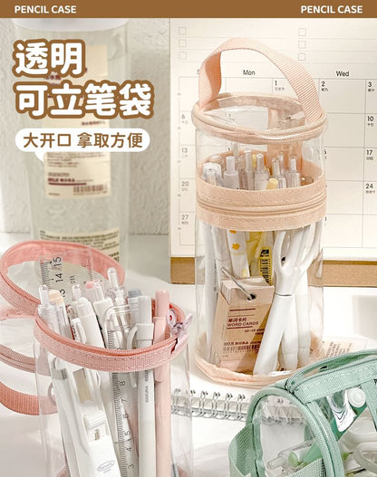 Transparent Standing Pencil Case / Pen / Set