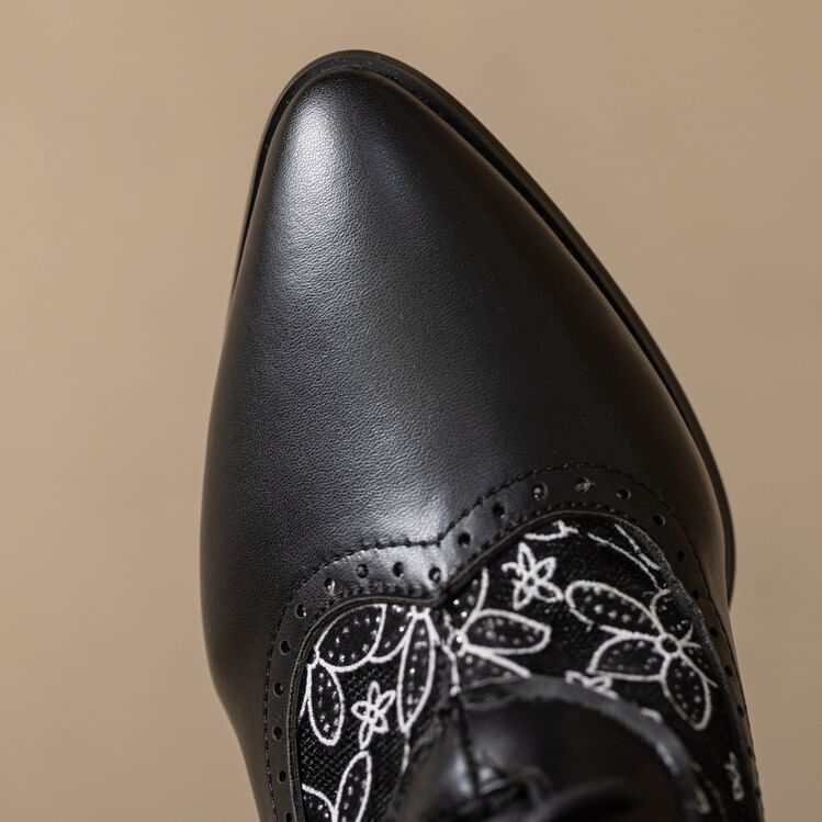 Heel Mesh Short Pointed Low Boots