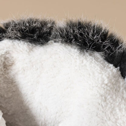 Boots Buckled Short Faux Fur