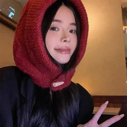 Plain Cable Balaclava Knit