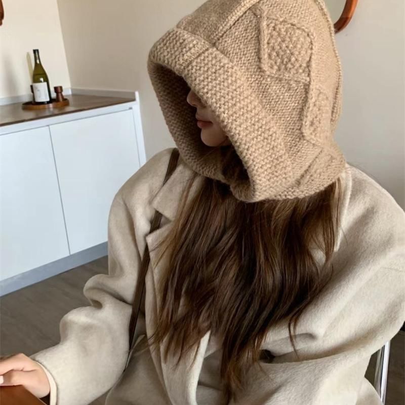 Plain Cable Balaclava Knit