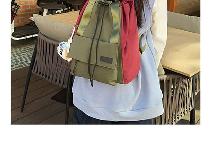 / Drawstring Set Charm Backpack Bag Nylon