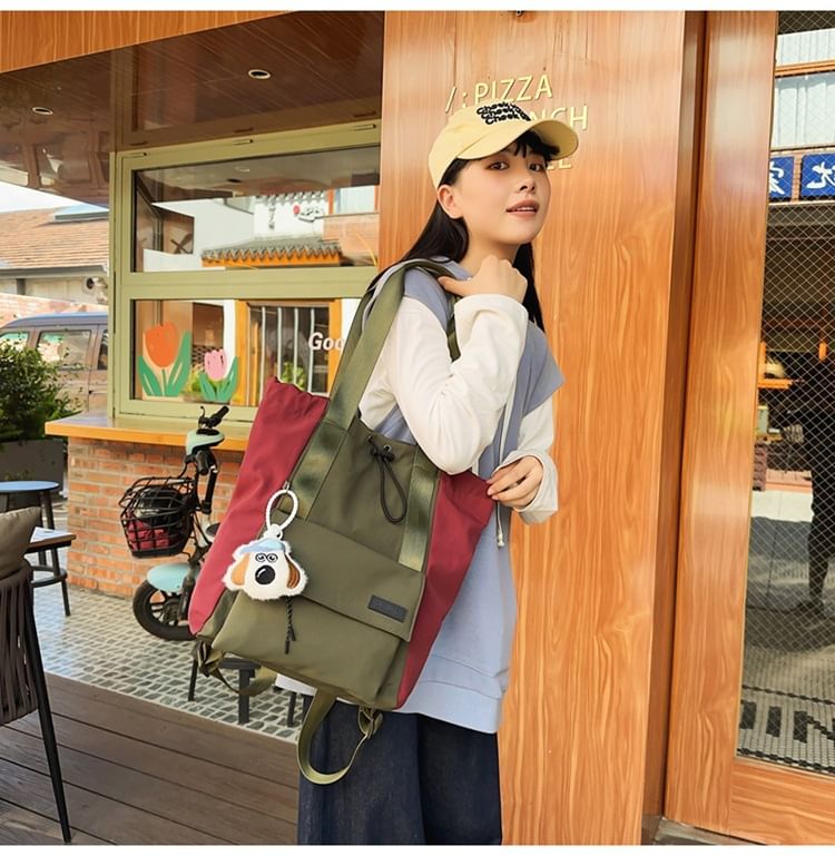 / Drawstring Set Charm Backpack Bag Nylon