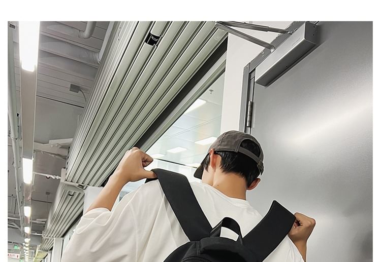 Nylon Laptop Backpack Lettering / Charm Bag Print Set