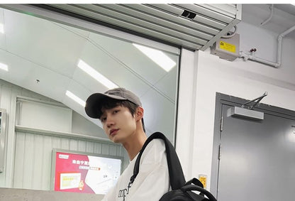 Nylon Laptop Backpack Lettering / Charm Bag Print Set