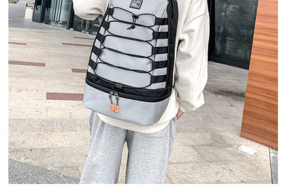 Lettering Laptop Applique Backpack