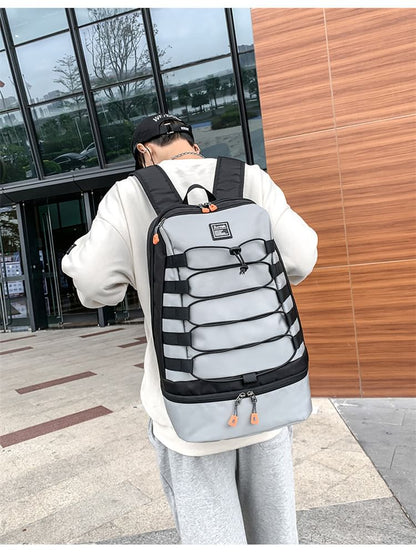 Lettering Laptop Applique Backpack