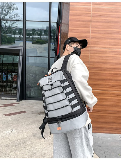 Lettering Laptop Applique Backpack