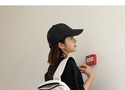 / Charm Tone Laptop Two Set Bag Lettering Nylon Print Tote Backpack