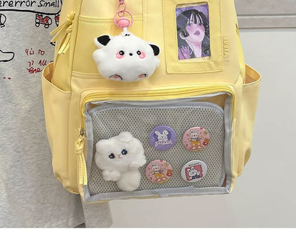 Badge Bag Panel Charm Nylon / Set Backpack Laptop PVC