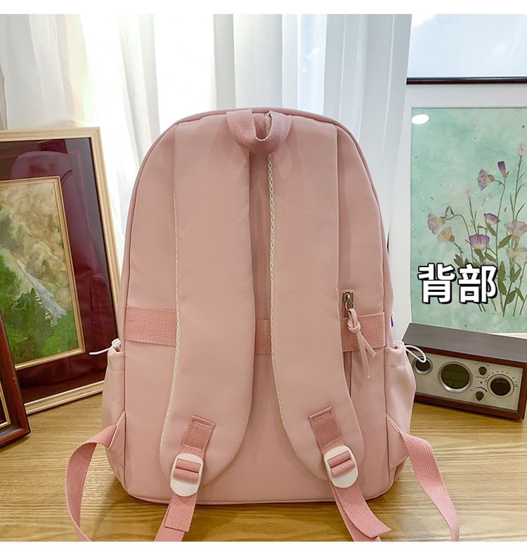 Bag Laptop Badge Dog Charm Embroidered / Backpack Set Nylon