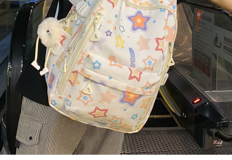 Bag Backpack Charm Star Laptop Print Nylon / Set