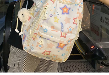 Bag Backpack Charm Star Laptop Print Nylon / Set