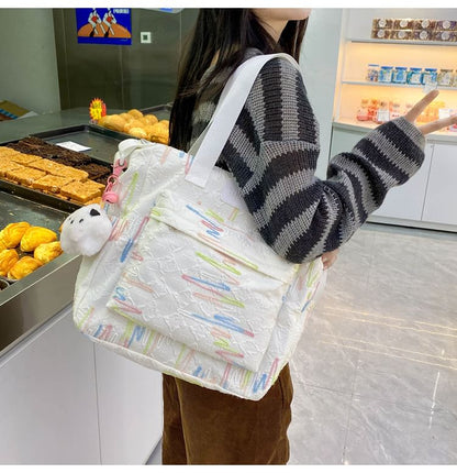 Bag Case Backpack Laptop Nylon Charm Tote Pencil Set Embroidered /