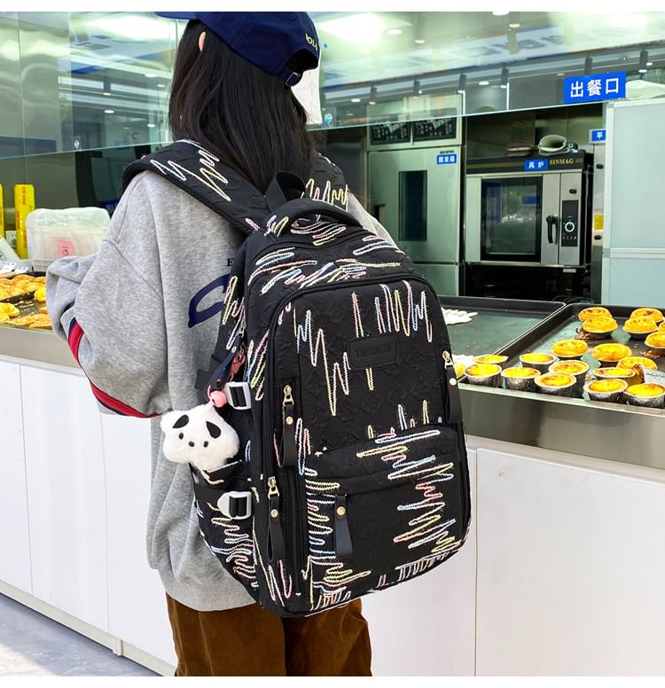 Bag Case Backpack Laptop Nylon Charm Tote Pencil Set Embroidered /