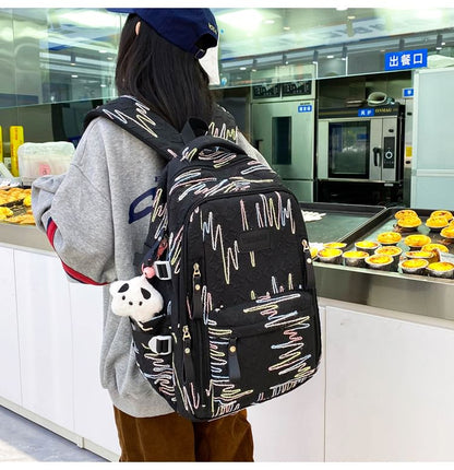 Bag Case Backpack Laptop Nylon Charm Tote Pencil Set Embroidered /