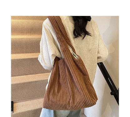 Corduroy Bag Plain Tote