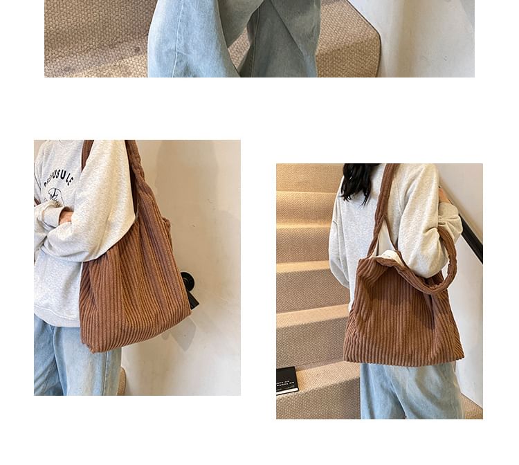 Corduroy Bag Plain Tote