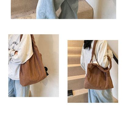 Corduroy Bag Plain Tote