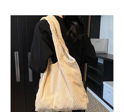 Corduroy Bag Plain Tote