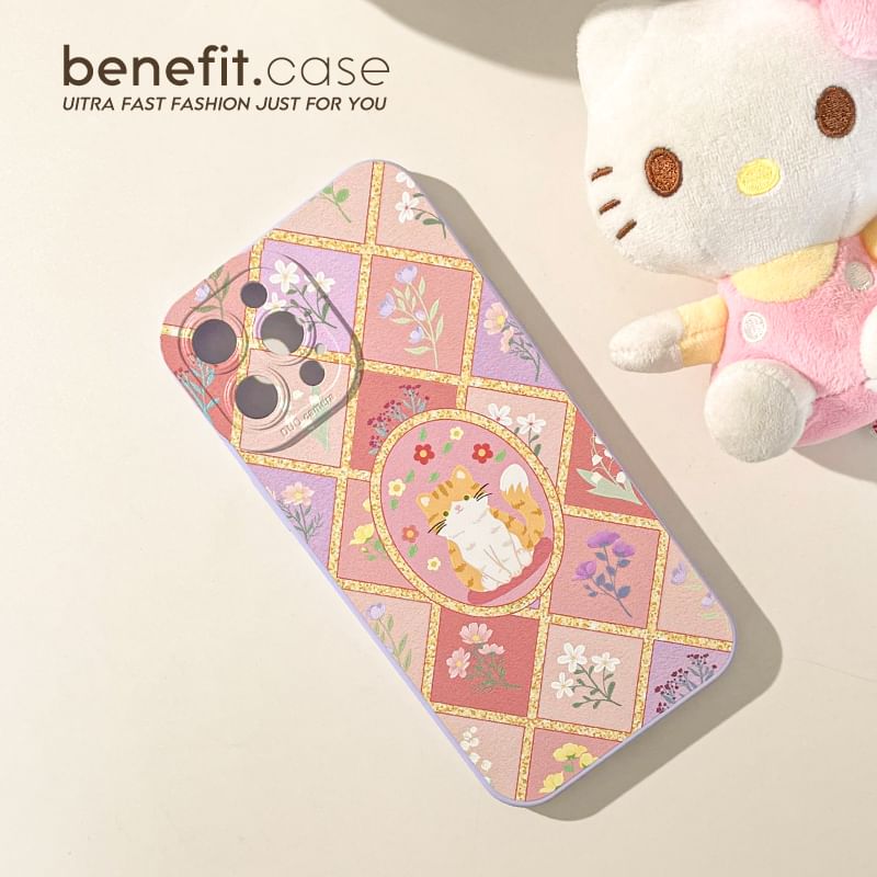 Cat Floral Phone Case