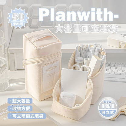 Plain Nylon Standing Pencil Case