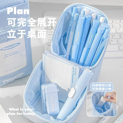 Plain Nylon Standing Pencil Case