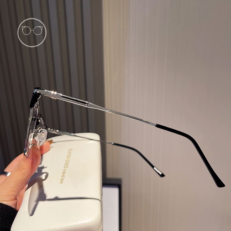 Light Square Blocking Glasses Blue