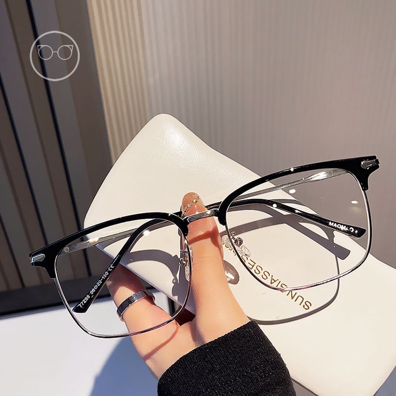 Light Square Blocking Glasses Blue