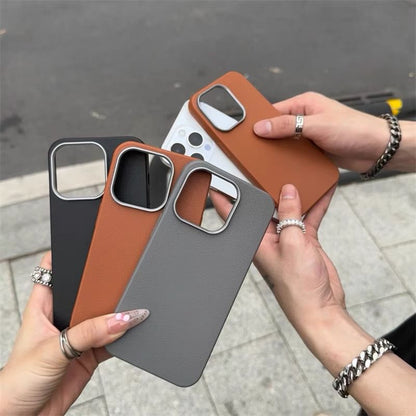 Plain Faux Leather Phone Case