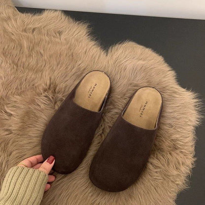 Mules Suede Plain Faux