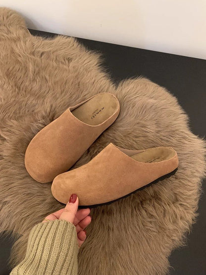 Mules Suede Plain Faux