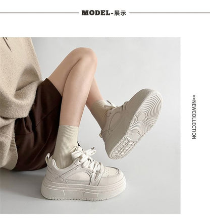 Baskets à lacets à plateforme