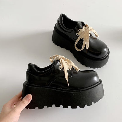 Platform Derby Lace-Up Shoes