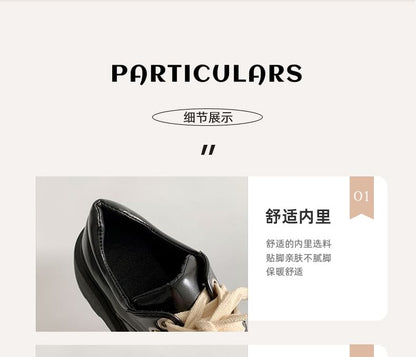 Platform Derby Lace-Up Shoes