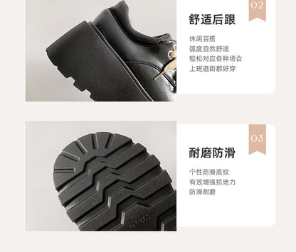 Platform Derby Lace-Up Shoes