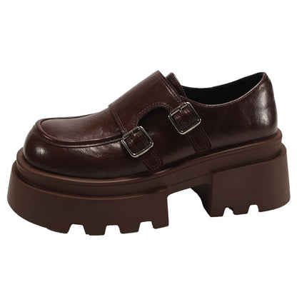 Loafers Platform Strap Monk