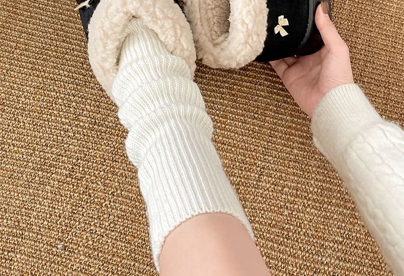 Boots Fleece-Lined Platform Bow Short Snow