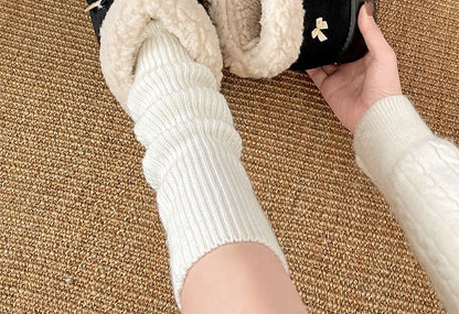 Boots Fleece-Lined Platform Bow Short Snow