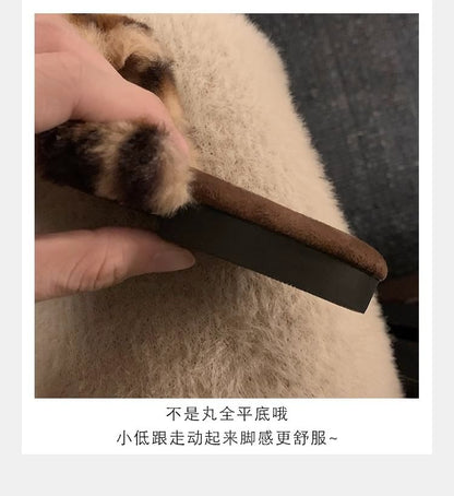 Band Fluffy Sandals Slide Cross