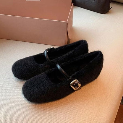 Mary Shoes Fluffy Plain Jane