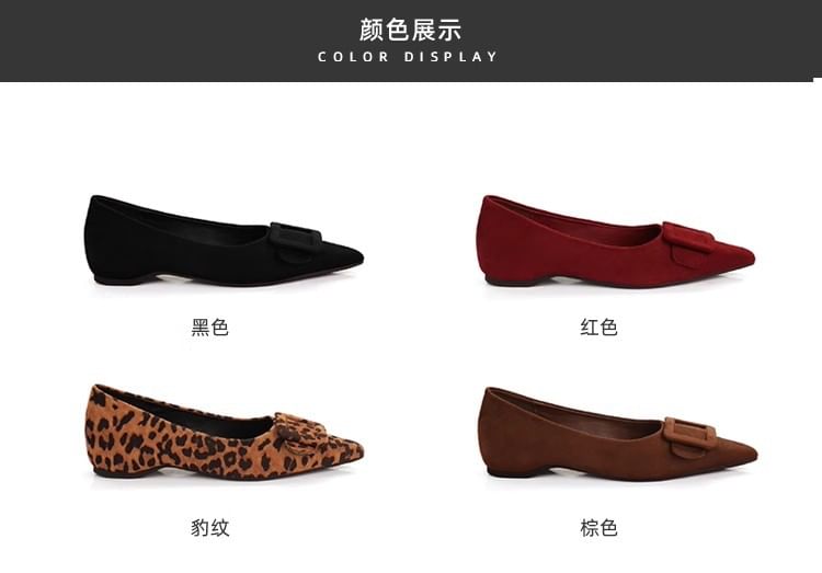 Flats Pointed Buckled Toe