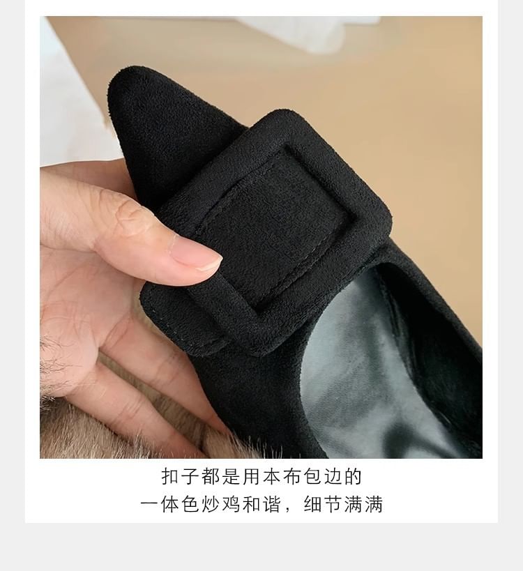 Flats Pointed Buckled Toe